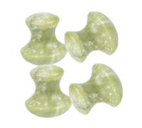 PENIKOKO 4 piezas Herramientas Gua Sha de Jade con Diseño Champiñón para Masaje Facial y Cuidado Piel Piedra Natural Portátil para Spa y Relajación Masajeador Compacto para Rostro y Cuello