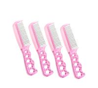 PENIKOKO 4 piezas Peines de Acero para Peluquería para Peinar y Desenredar Pelucas Herramientas Duraderas para Estilismo Femenino Profesional Color Rosa