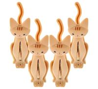 PENIKOKO 4 Pinzas de Sellado de Plástico Resistentes Prueba de Viento para Bolsas de Aperitivos y Clips Multifuncionales de Dibujos Animados para Hogar, Oficina y Cocina, Color Amarillo