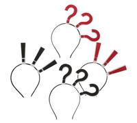 PENIKOKO 4piezas Diadema Signo De Interrogación Unidades Banda Cabello Puntuación Exagerada Diadema Novedosa Para Fiesta De Halloween Accesorios Cabello De Halloween Tocados Para