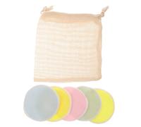PENIKOKO 5 piezas Almohadillas Desmaquillantes Reutilizables de Suave con Bolsa de Almacenamiento y Doble Cara Estampada para Limpieza Facial y Eliminación de Maquillaje Color Aleatorio