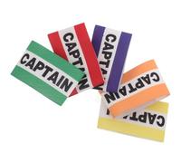 PENIKOKO 5 Piezas Brazaletes Capitán Fútbol Ajustables y Elásticos Pulseras Resistentes al Sudor para Equipos de Soccer Adultos y Jóvenes Distintivo Deportivo para Liderazgo y Entrenamiento