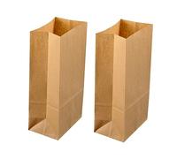 PENIKOKO 50 Piezas Papel Kraft sin Asas Cuadradas para Desayuno Postres Snacks Fiestas Pack Unidades