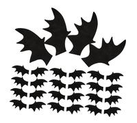 PENIKOKO 50 Piezas Unidades de Murciélago de Fieltro Negro para Manualidades DIY Decoración de Halloween Accesorios para Disfraces y Complementos Fiesta Creativa