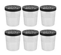 PENIKOKO 6 Contenedores Vacíos Reutilizables para Deshumidificador, Caja Plástica Compacta Negra, Contenedor de Humedad Rellenable para Armarios, Baños y Despensas, Control de