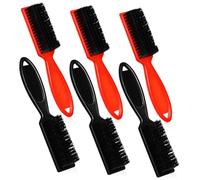 PENIKOKO 6 Piezas Cepillo de Limpieza para Recortadora de Cabello Nylon Negro y Rojo Mango Ergonómico para Profesionales y Personal Peluquerías y Hogar Portátil Multifuncional para Cabello