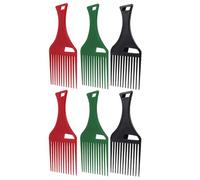 PENIKOKO 6 piezas Peines de Plástico para Pelo Afro y Rizado Peine Desenredante de Dientes Anchos Antiestático para Mujeres Accesorios para y Control de Frizz