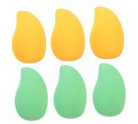 PENIKOKO 6piezas Esponjas De Maquillaje Húmedas y Secas De Mango Herramientas Cosméticas Suaves y Para Aplicación De Polvo Para Uso Personal y Salones De Belleza