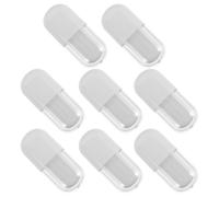 PENIKOKO 8 Tubos de Brillo Labial Vacíos Ovalados 3 Ml, Envases Plásticos Recargables Blancos para Maquillaje, Kit de Viaje Compacto para Bálsamo Labial, Aplicador y
