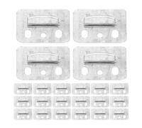 PENIKOKO Abrazaderas Integradas para Panel de Pared de Acero Inoxidable 100 Unidades 44X31 MM Orificio Plano Galvanizado Piezas de Fijación Resistentes para Paneles Murales Interiores y