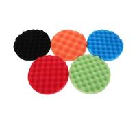 PENIKOKO Almohadilla de Pulido de Esponja Ondulada para Automóviles 18 CM 7 Pulgadas 5 Colores Aplicador de Cera y Disco de Pulido Multifuncional para Encerado y Limpieza Automotriz