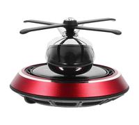 PENIKOKO Ambientador Solar para Coche Difusor de Aroma en Forma de Helicóptero Rojo, Decoración Elegante para Salpicadero y Difusión de Fragancia en Interior de Automóvil