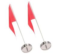 PENIKOKO Banderas de Práctica de Golf Portátiles con Copas de Acero Inoxidable 10 Cm, Juego de 2 Unidades para Putting en Campo y Entrenamiento de Habilidades de Tiro