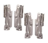 PENIKOKO Bisagra de Resorte para Puerta de Armario 85 Grados, Bisagra Plegable Metálica Niquelada Plateada, Soporte de Resorte para Sofá y Muebles, 2 Pares, Herraje para Cocina y Sala