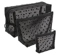 PENIKOKO Bolsa de Maquillaje Portátil Transparente 3 Unidades para Artículos de Aseo Neceser Visible para Diseño Creativo Compartimentos