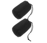 PENIKOKO Bolsas Organizadoras Cordón para Ropa y Mochileros Nylon Negro Diseño Rombo Tamaño 11 CM Diámetro X 20 CM Alto Paquete de 2 Unidades Ligeras y Resistentes para Viajes y