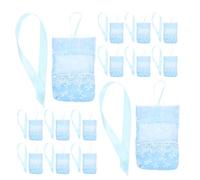 PENIKOKO Bolsitas de Lavanda Vacías 20 Pcs Bolsas Decorativas de Algodón y Lino Lazo Azul Claro para Aromatizar Ropa Recuerdos de Boda y Almacenamiento de Joyas