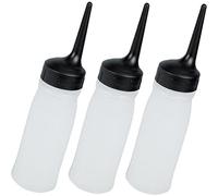 PENIKOKO Botellas Exprimibles para Tinte de Cabello 3 Pcs PP Boquilla Puntiaguda Escala Graduada para Estilistas y Doméstico Aplicador para Peinar y Teñir