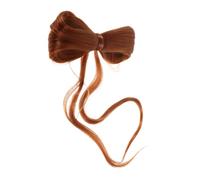 PENIKOKO Bowknot Hair Bod Piecida Pequeña Cabello Bow Bun Barrettes Barretas Síntesis Falsas Extensiones Para El Cabello Bod Clip De Peatoria Accesorios Para El Cabello