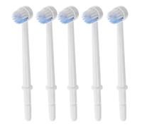 PENIKOKO Cabezales de Cepillo para Irrigador Bucal 5 Piezas Puntas Redondas de Repuesto de Plástico para Limpieza Interdental Accesorios de Higiene Dental para Uso Doméstico y
