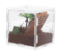 PENIKOKO Caja de Terrario Acrílico para Arañas Saltadoras Micro Hábitat Compacto para Mascotas Escapeproof Unidades Color