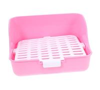 PENIKOKO Caja Inodoro Rinconera para Conejos y Pequeños Animales Resistente y Duradera con Redondeados para Evitar Arañazos Práctica para Entrenamiento de Mascotas como Color