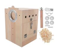 PENIKOKO Caja Nido para Periquitos Mediana sin Cajón, Nido de Madera para Cría de Aves con Aislamiento y Ventilación, Accesorio para Jaulas, Adecuado para Eclosión y Cuidado de Loros