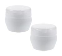 PENIKOKO Caja Porta Borlas para Polvos de 2 Piezas, Estuche Portátil de Color Claro con Esponjas Suaves, Contenedor Seguro y Ligero para Cuidado de Piel del y Viajes