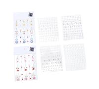 PENIKOKO Calcomanía de Gemas Decorativas, Pegatinas para Cara sin Adhesivo para Maquillaje, Acrílico Seguro para Epidermis, 6 Unidades para Fiesta