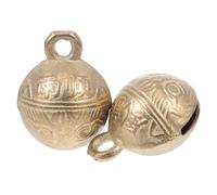 PENIKOKO Campanas Decorativas para Mascotas de Cobre 38mm, Juego de 2 Piezas, Campanas Colgantes Creativas para Perros, Accesorio Duradero para Collar, Uso en Exteriores y Seguimiento