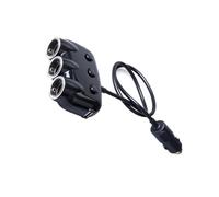PENIKOKO Cargador Coche Dual USB Multifunción con Enchufes Mechero Protección contra Sobrecarga y Diseño Negro