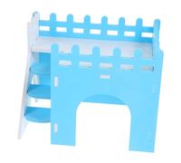 PENIKOKO Casa para Hámster de Madera Maciza con Doble Capa y Escalera Escondite Seguro y Duradero para Conejillos de Indias y Chinchillas Juguete Divertido y Refugio Privado para Mascotas