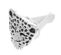 PENIKOKO Clip de Ventilación Accesorio Decorativo Cabeza de Leopardo en Metal y Cristal Que Aporta Elegancia y Estilo para Coche para Salida de Aire al Interior del Automóvil