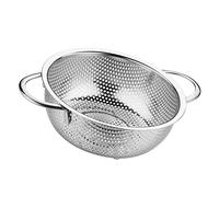 PENIKOKO Colador Inoxidable con Doble Mango Filtro para Cocina de Escurridor para Verduras Frutas y Arroz Drenaje Rápido y Resistente para y Lavado