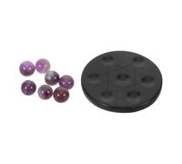 PENIKOKO Conjunto de Esferas de Cristal y Obsidiana con Base Natural Mini Ornamentos Feng Shui para Decoración de Escritorio Hogar y Oficina Adorno Compacto y Portátil para Estudio