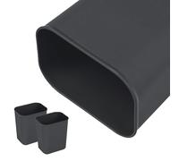 PENIKOKO Cubo de Basura Rectangular de Plástico Negro 8L Pack de 2 Unidades Adecuado para Uso Doméstico Oficina Dormitorio y Hotel Práctico y Resistente para Almacenamiento de