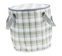 PENIKOKO Cubo Portátil Para Baño De Pies Cremallera, Capacidad Grande, Plegable y Aislante, Ligero Para Viajes y Camping, Uso Familiar Para Spa De Pies, Color Verde Claro De Tela Resistente