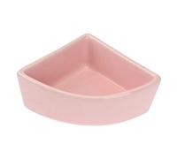 PENIKOKO Cuenco Cerámico para Hámster con Diseño Triangular y Resistente Mordeduras Tazón para Agua y Comida Color Rosa Fácil de Limpiar y Decorativo para Mascotas Pequeñas