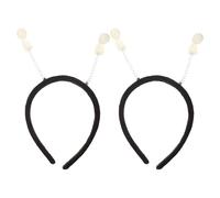 PENIKOKO Diadema de Disfraz Alienígena Luminosa 2 Piezas, Accesorios de Cosplay Halloween, Diadema Nocturna Muñeco Et, Ajustable para Fiesta Temática y Maquillaje