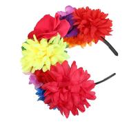 PENIKOKO Diadema Día Muertos con Flores Artificiales Realistas Ligera y Duradera Accesorio Mexicano para Disfraces y Fiestas de Halloween Adorno Floral de Tela para Mujeres y Niñas