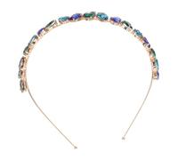PENIKOKO Diadema Elegante para Mujer de Aleación y Vidrio Azul de Elaboración Delicada, Accesorio Chic para Uso Diario y Compromiso