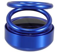 PENIKOKO Difusor de Olores para Coche Solar, Diseño de Doble Anillo Suspendido, Aleación de Aluminio Azul, Fragancia Estable para Interior del Coche