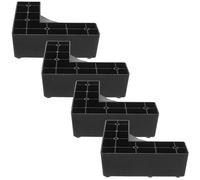 PENIKOKO Elevadores de Cama de Plástico en Forma de L, 6.1 Pulgadas, Set de 4 Piezas para Muebles y Lavadoras, Fácil Instalación para Hogar y Oficina