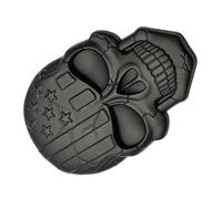 PENIKOKO Emblema Adhesivo de Calavera 3D Bandera USA para Coche, Pegatina Metálica Negra de Aleación de Zinc, Decoración Resistente y Personalizada para Exteriores E Interiores