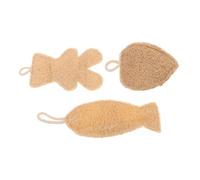 PENIKOKO Esponjas Exfoliantes de Lufa Natural para Baño 3 Piezas, Esponja Corporal Vegetal para Ducha, Diseño Rápido Secado, Adecuado para Cuidado y Limpieza Piel