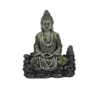 PENIKOKO Estatua de Buda de Resina para Peceras, Decoración de Acuario Estilo Antiguo, Compatible Acuarios de Agua Dulce y Tanques de Reptiles, Ambiental Contaminación