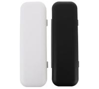 PENIKOKO Estuche de Viaje Portátil para Cepillos de Dientes Eléctricos 2piezas, Caja de Almacenamiento de Plástico Negro, Conveniente para Viajar y Uso al Aire Libre