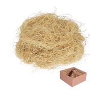 PENIKOKO Filamento de 120g de Rafia Triturado Color Caqui en Bodas y Cumpleaños para Relleno de Cajas y Cestas, Material Natural Adecuado para Envolver Regalos