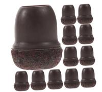 PENIKOKO Fundas para Patas de Mesa y Silla 24 Pcs, Protectores de Suelo de Silicona Elástica Marrón, Cubiertas Antideslizantes para Muebles, Uso en Oficina y Hogar, Durabilidad Prolongada