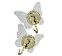 PENIKOKO Ganchos Adhesivos Decorativos en Forma de Insecto Transparente 2 Piezas Gancho Autoadhesivo para Pared sin Taladro Colgador Versátil para Toallas Llaves y Ropa Adecuado para